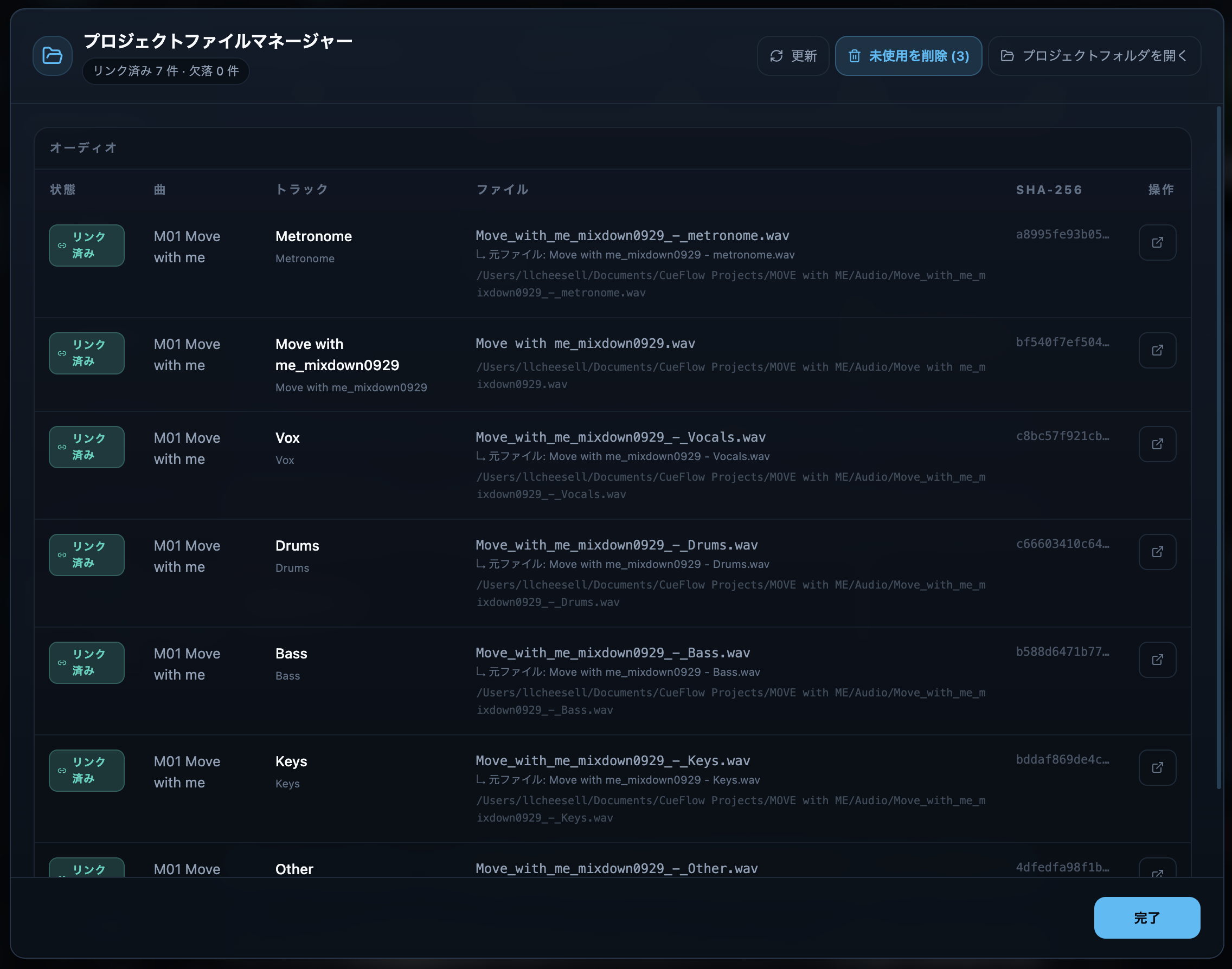 CueFlow Project File Manager